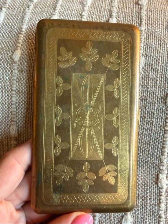 Other - Vintage Decorative Brass Art Deco cigarette/card holder.